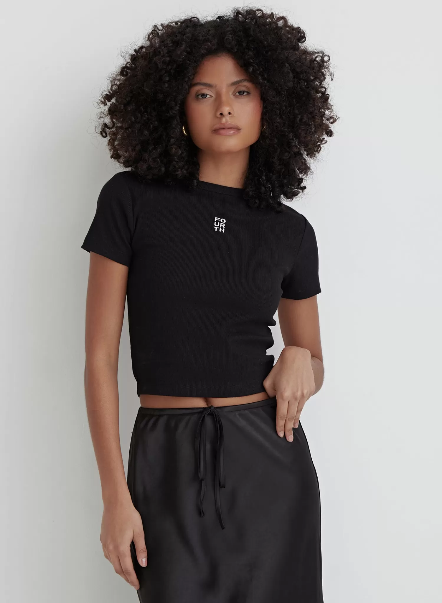 Black Baby Tee - Dayna-4th & Reckless Cheap