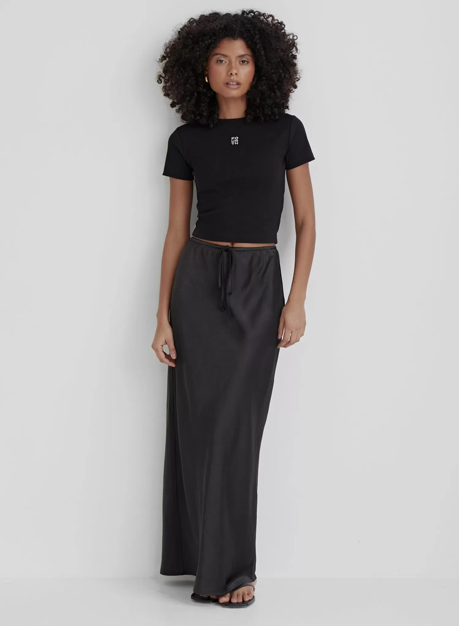 Black Baby Tee - Dayna-4th & Reckless Cheap