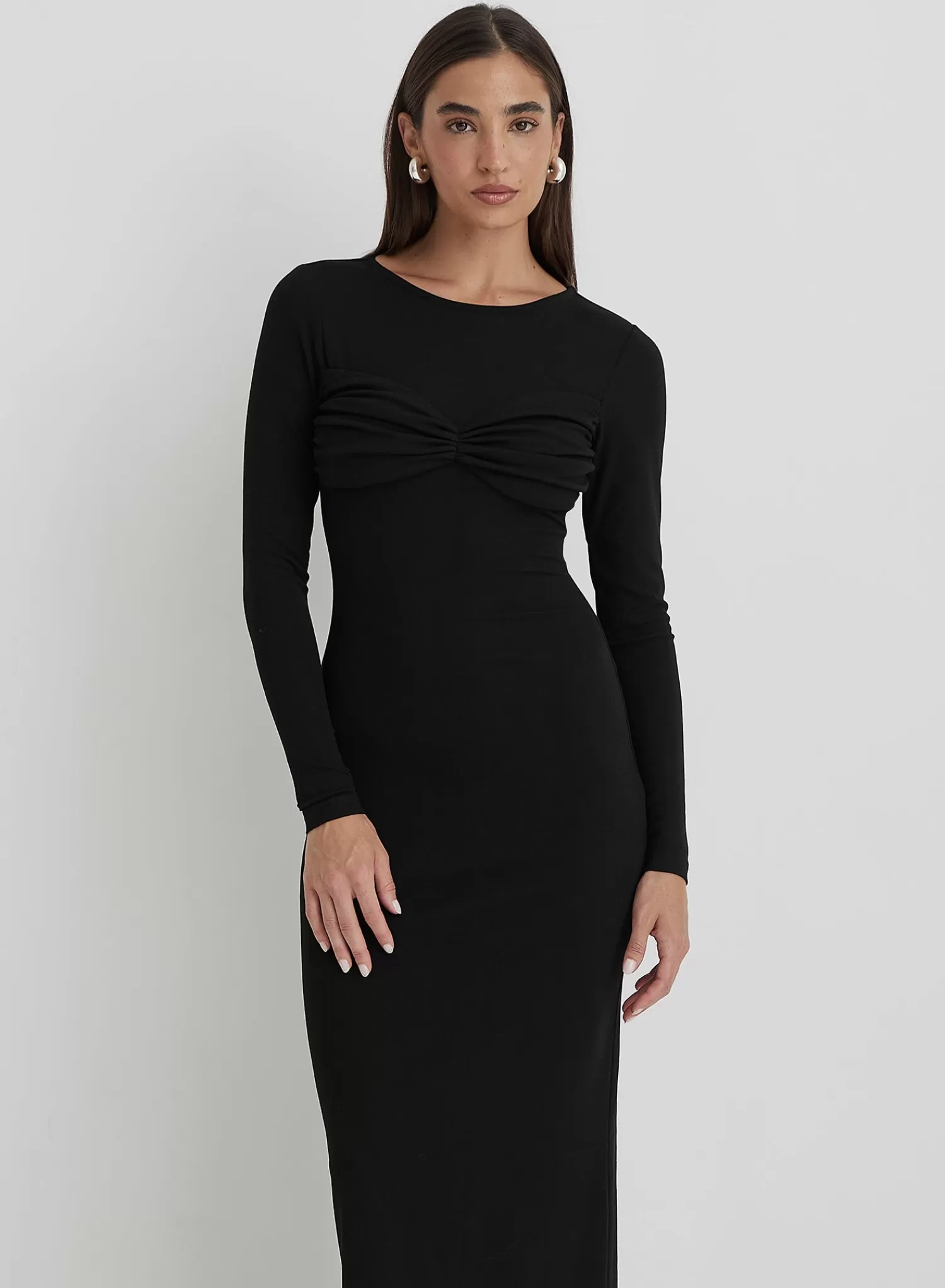Black Bust Detail Maxi Dress- Zofia-4th & Reckless Hot