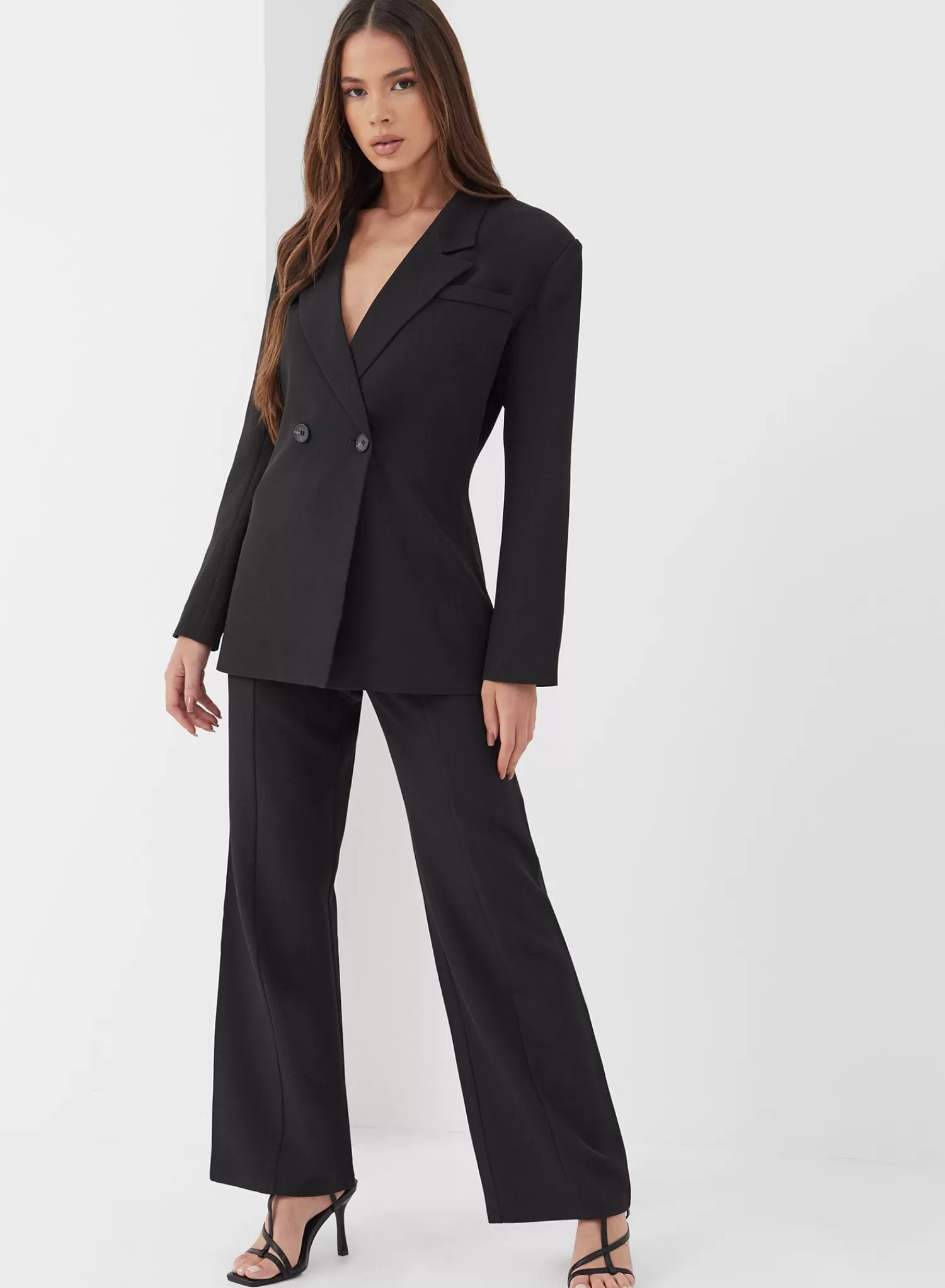 Black Double Breasted Blazer - Aster-4th & Reckless Cheap