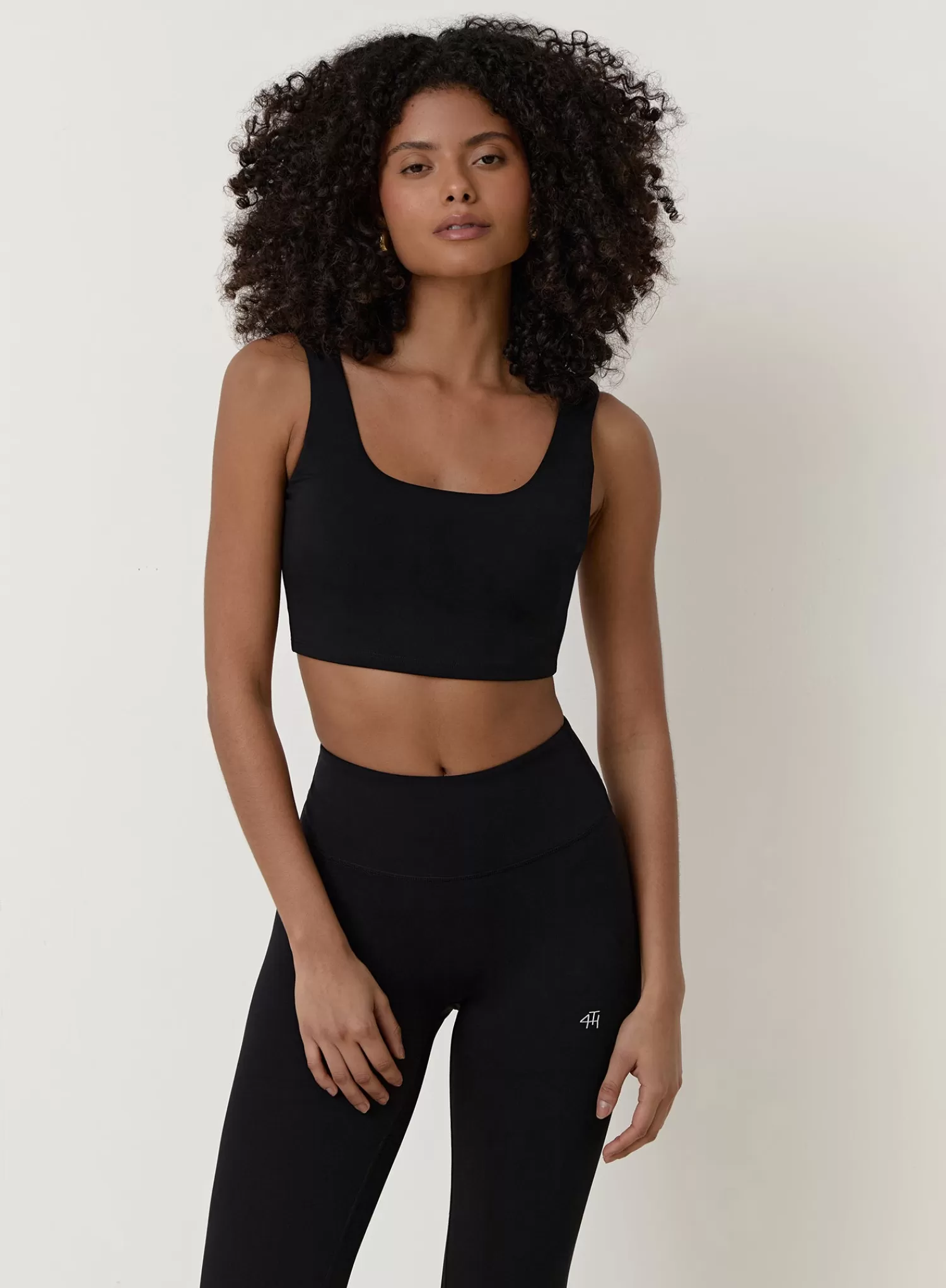 Black Fourth Crop Top- Elessia-4th & Reckless Store