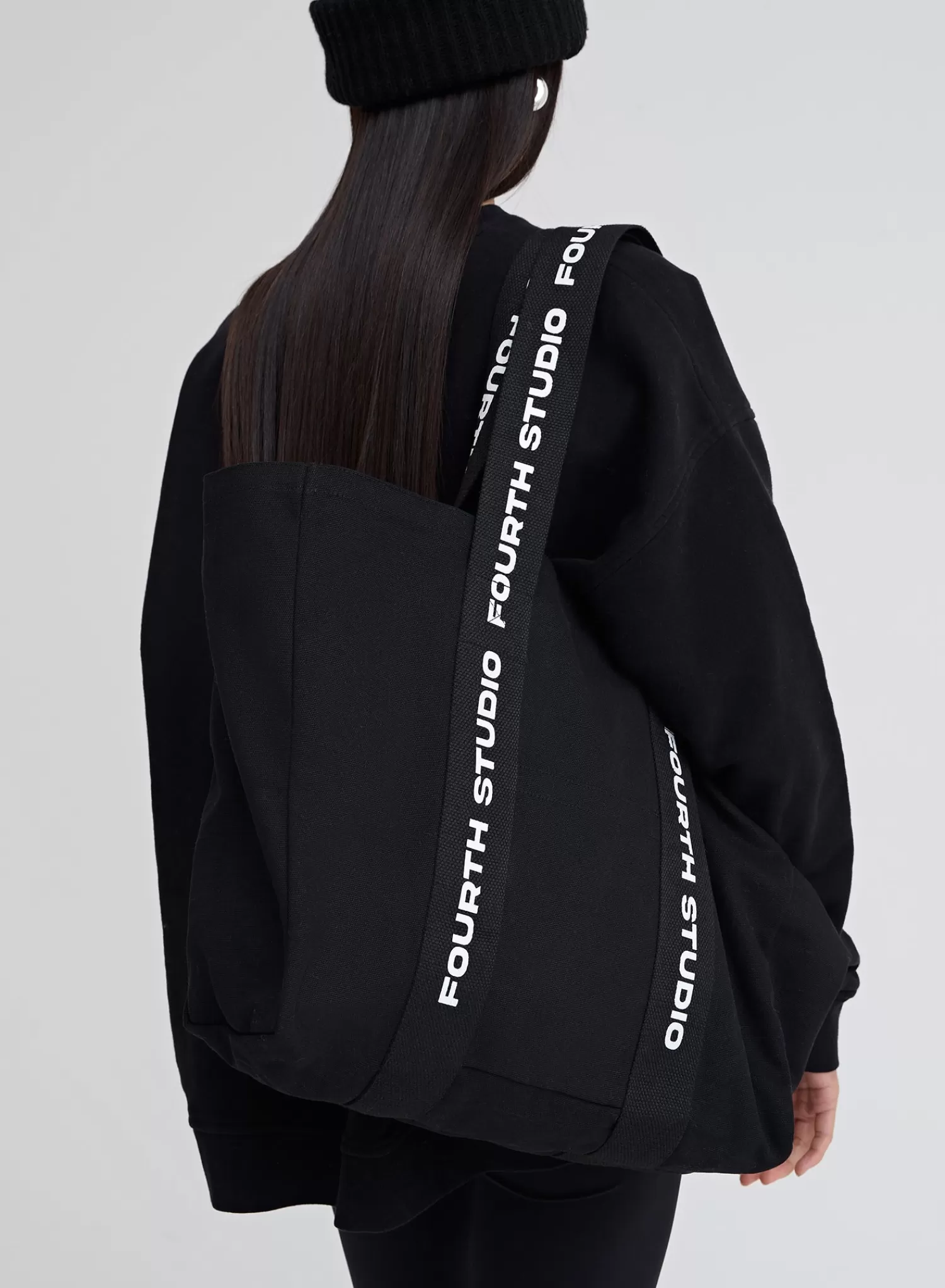 Black Fourth Studio Branded Strap Tote Bag - Abi-4th & Reckless Best Sale