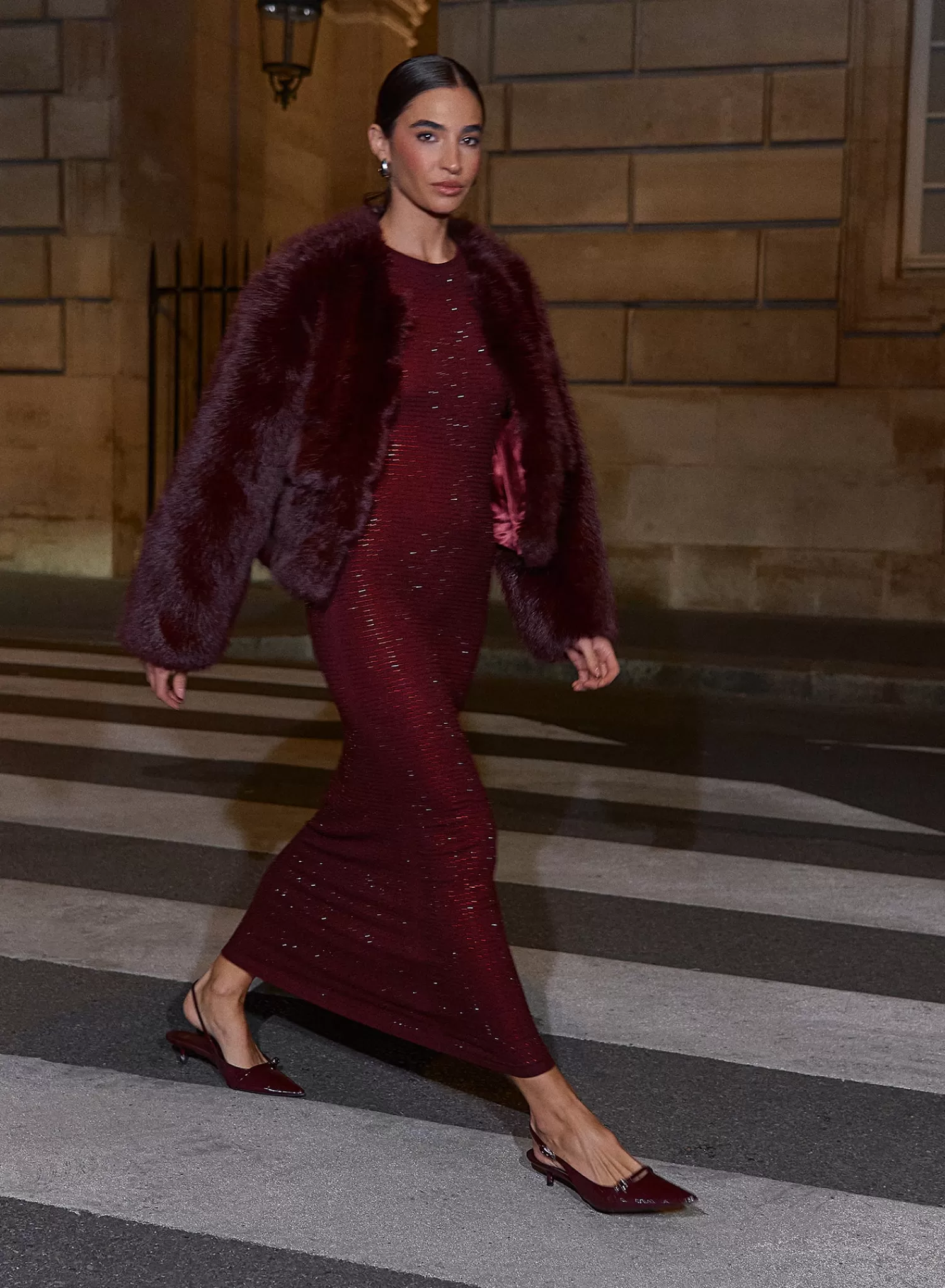 Burgundy Embellished Maxi Dress- Jaden-4th & Reckless Best