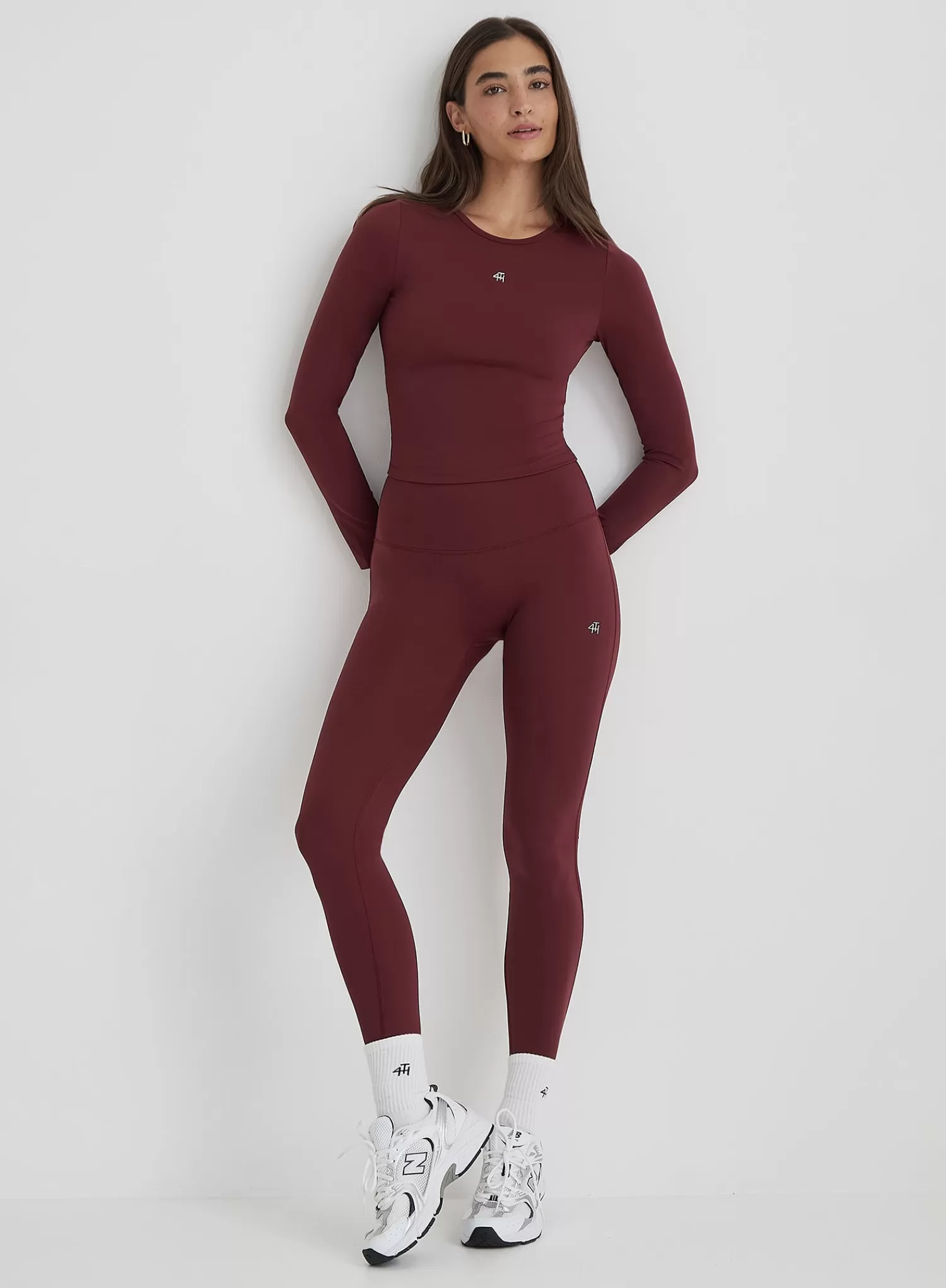 Burgundy 4th Branded Legging- Anni-4th & Reckless Online