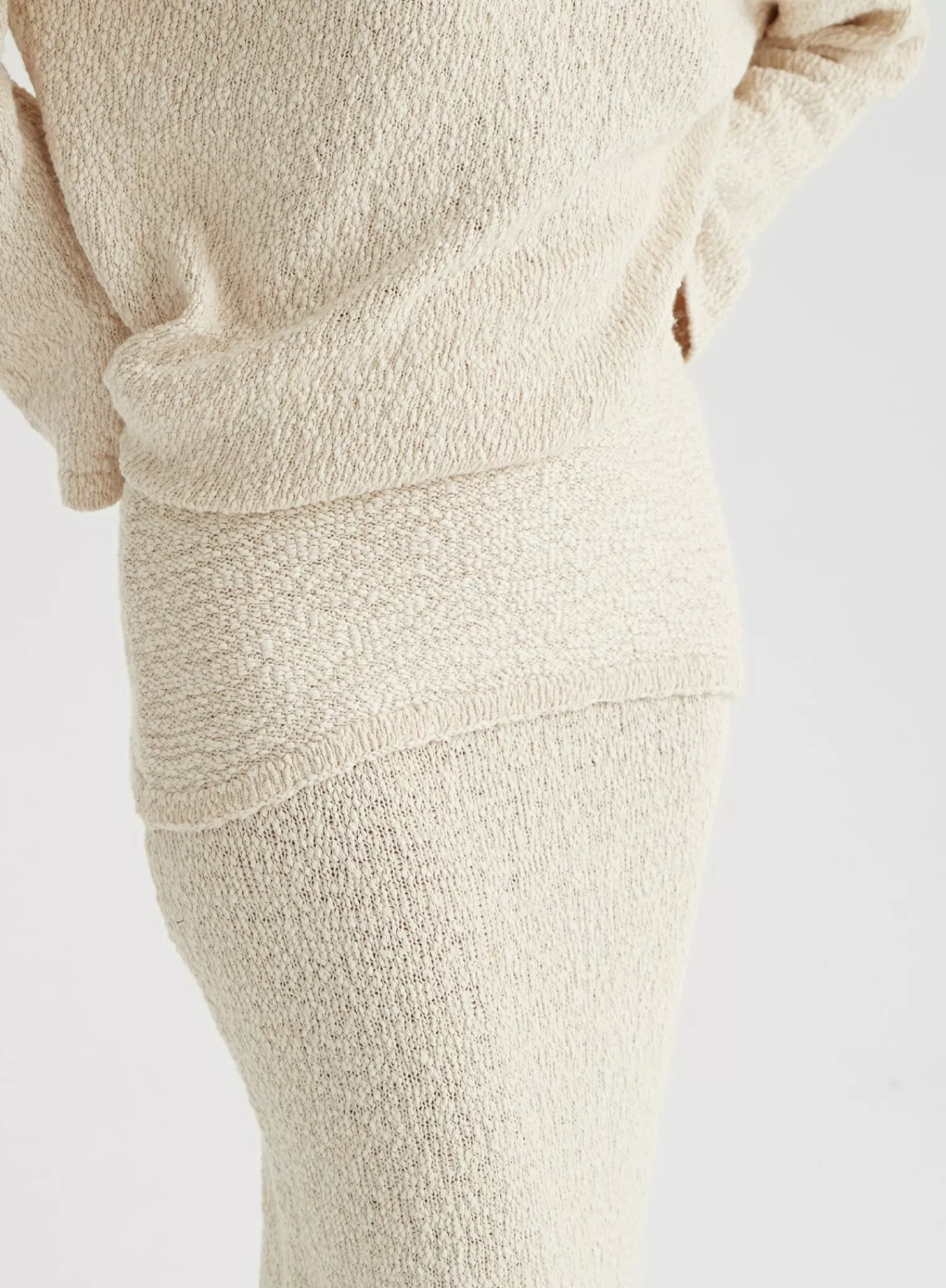 Cream Boucle Knit Skirt - Rocha-4th & Reckless Cheap
