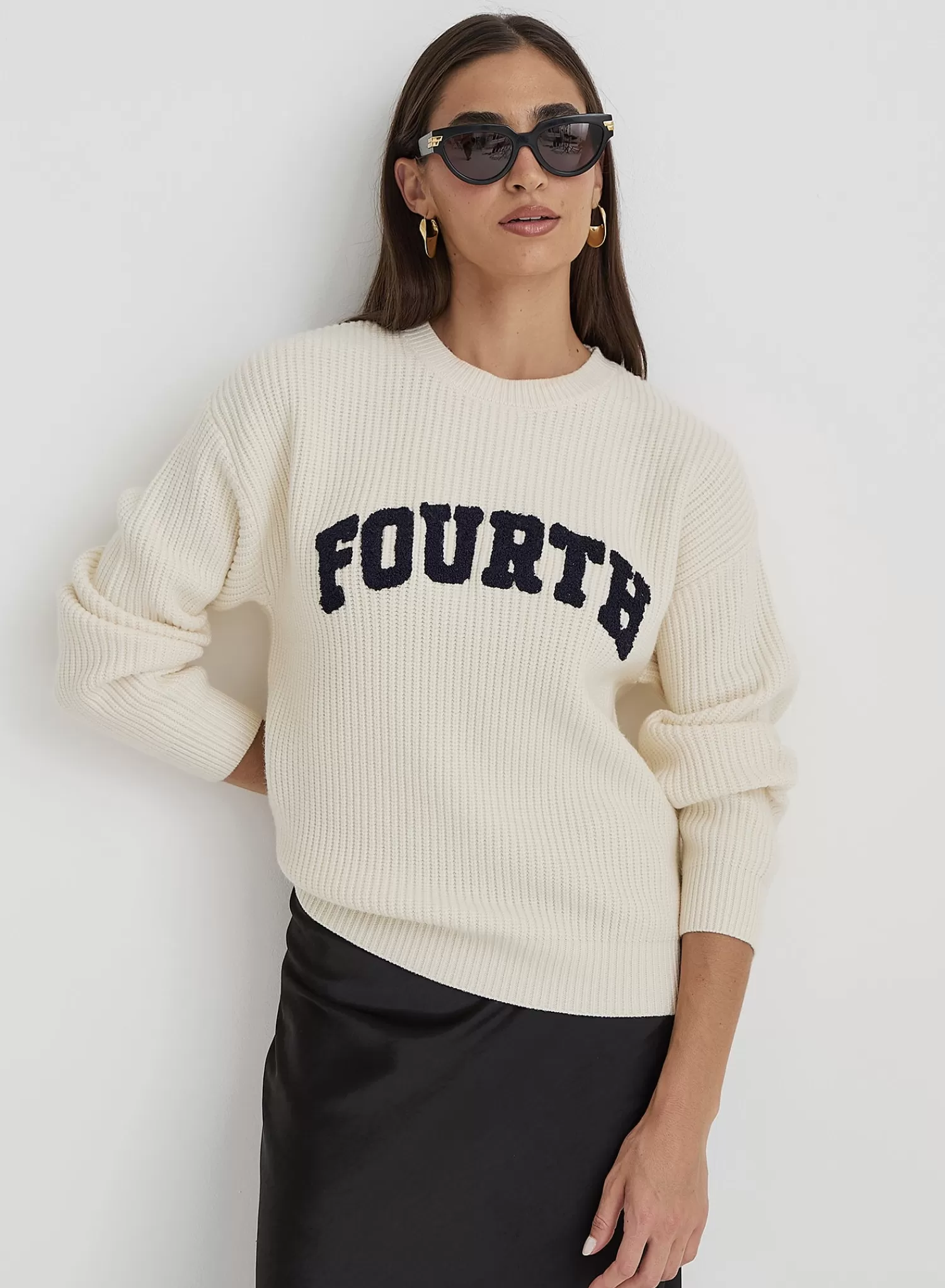 Cream Fisherman Knit Fourth Jumper- Pallas-4th & Reckless Shop