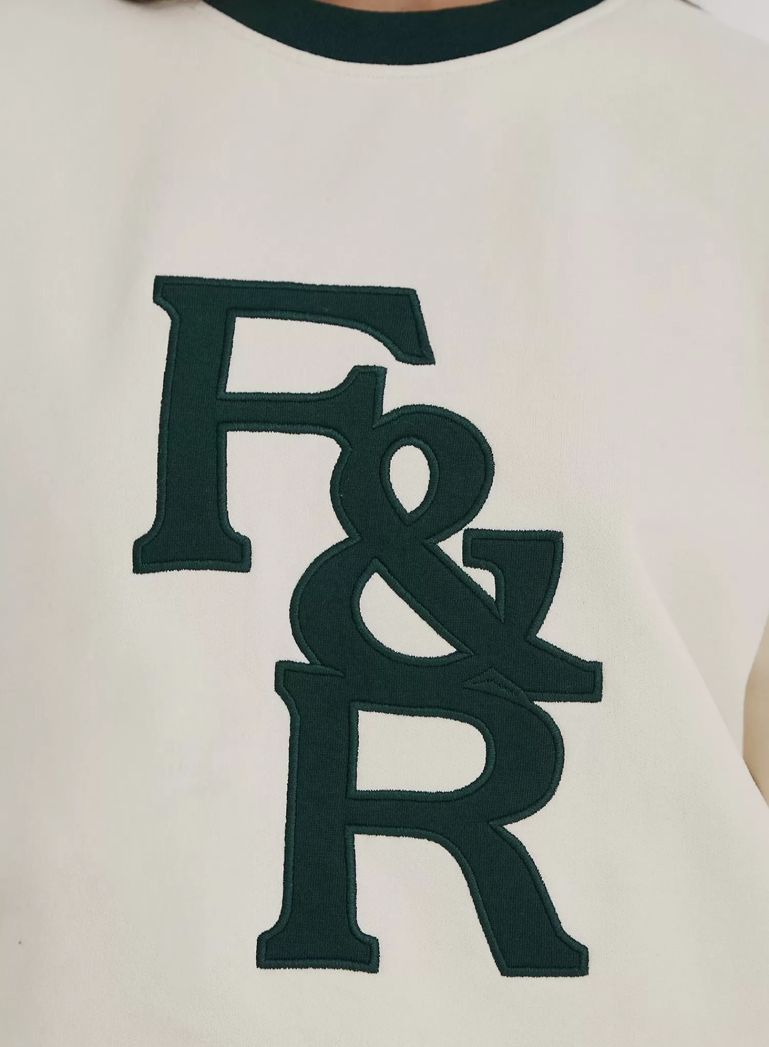 Cream F&R Branded Relaxed Oversized Sweatshirt- Sloane-4th & Reckless Cheap