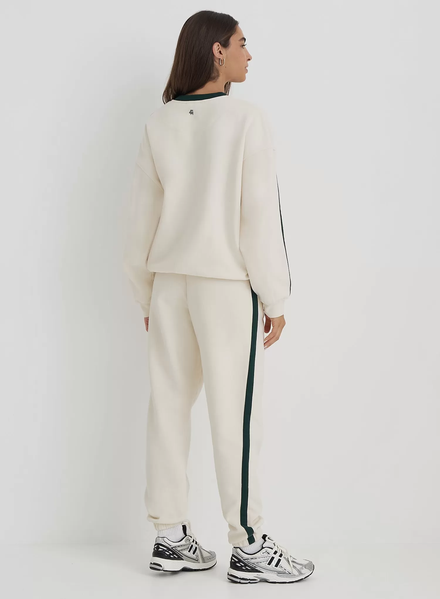 Cream F&R Branded Relaxed Oversized Sweatshirt- Sloane-4th & Reckless Cheap