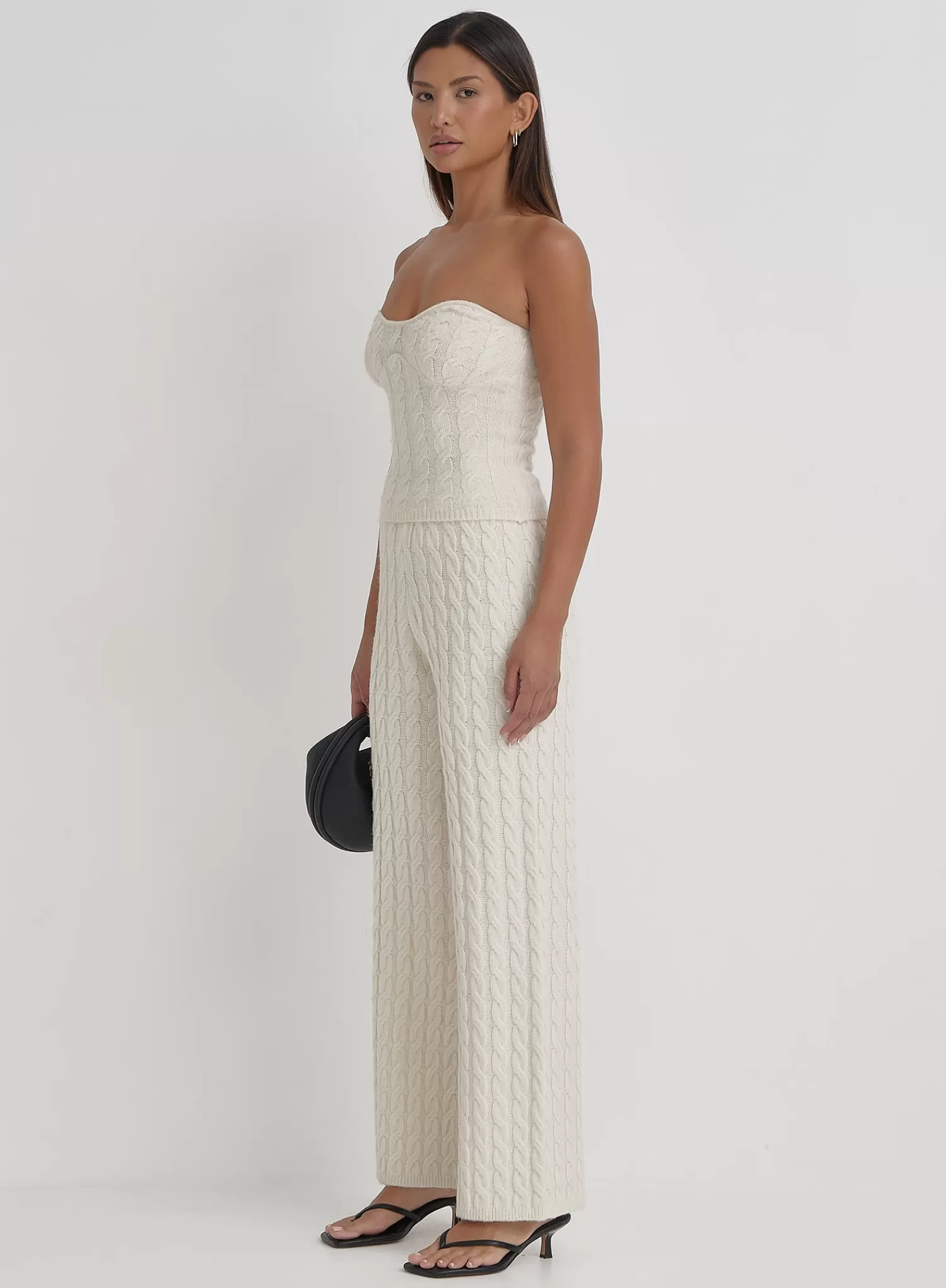 Cream Knitted Trouser- Janina-4th & Reckless Best Sale