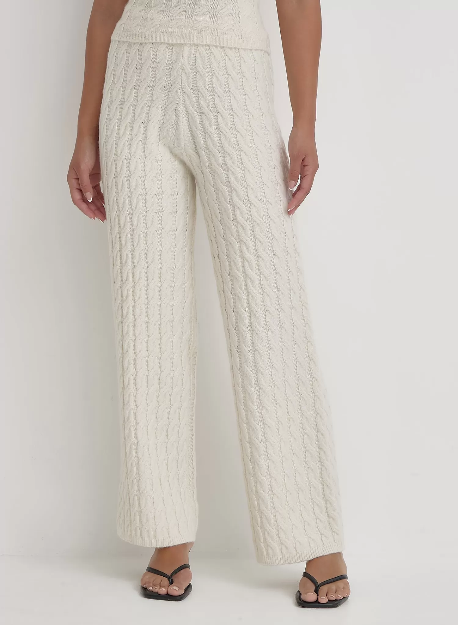 Cream Knitted Trouser- Janina-4th & Reckless Best Sale