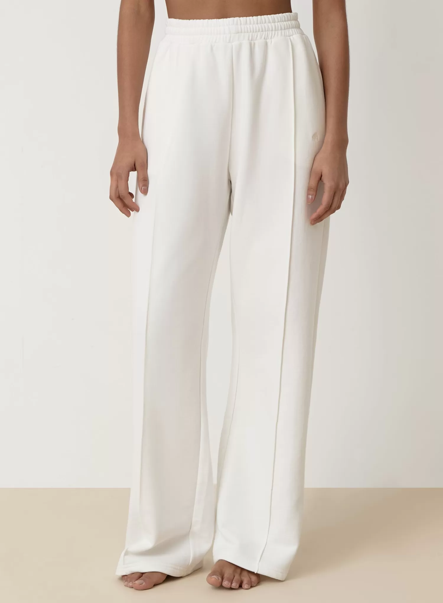 Cream 4th Wide Leg Branded Jogger- Fergie-4th & Reckless Hot