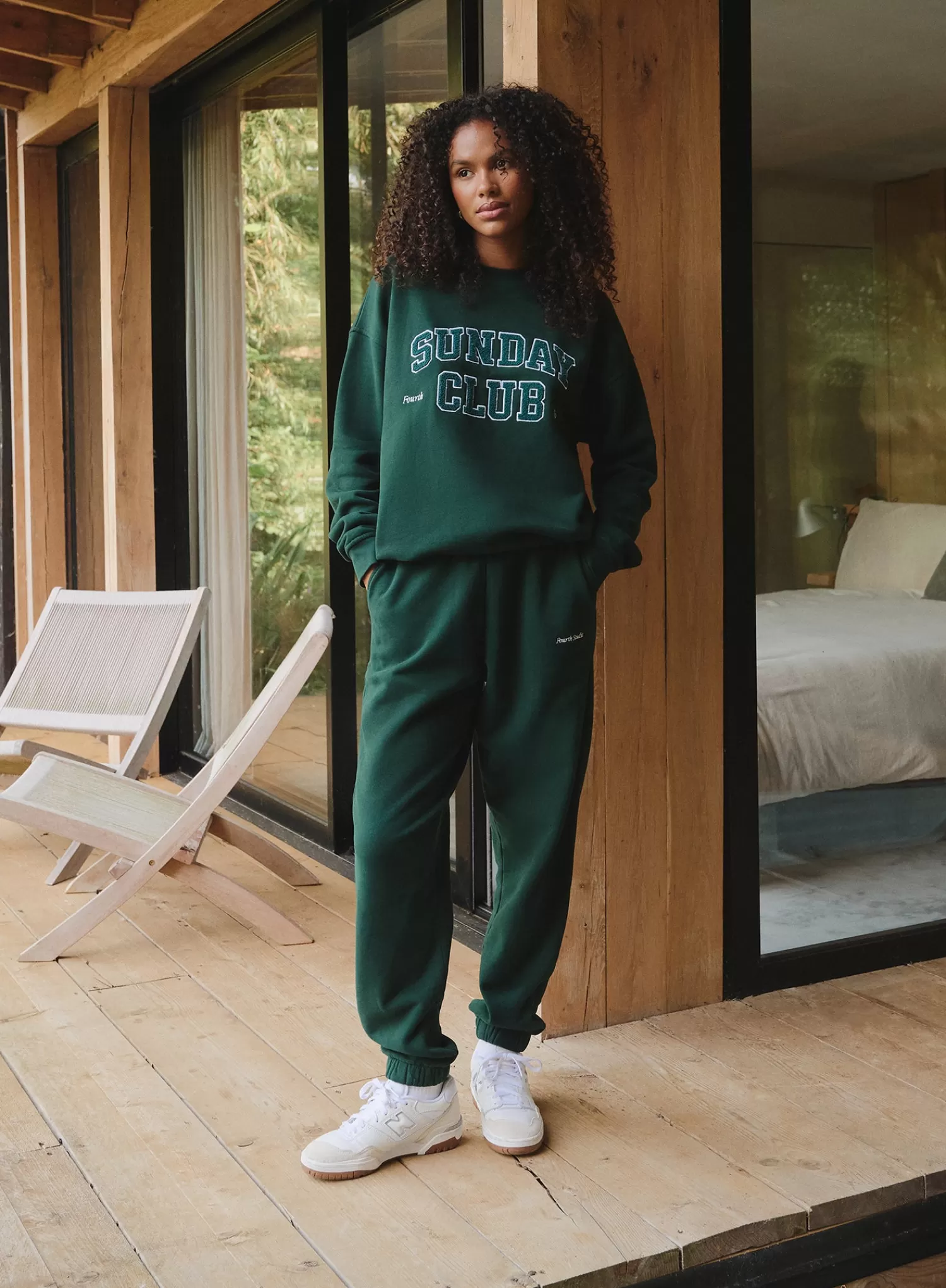 Forest Green Club Slogan Jogger - Sunday-4th & Reckless Fashion