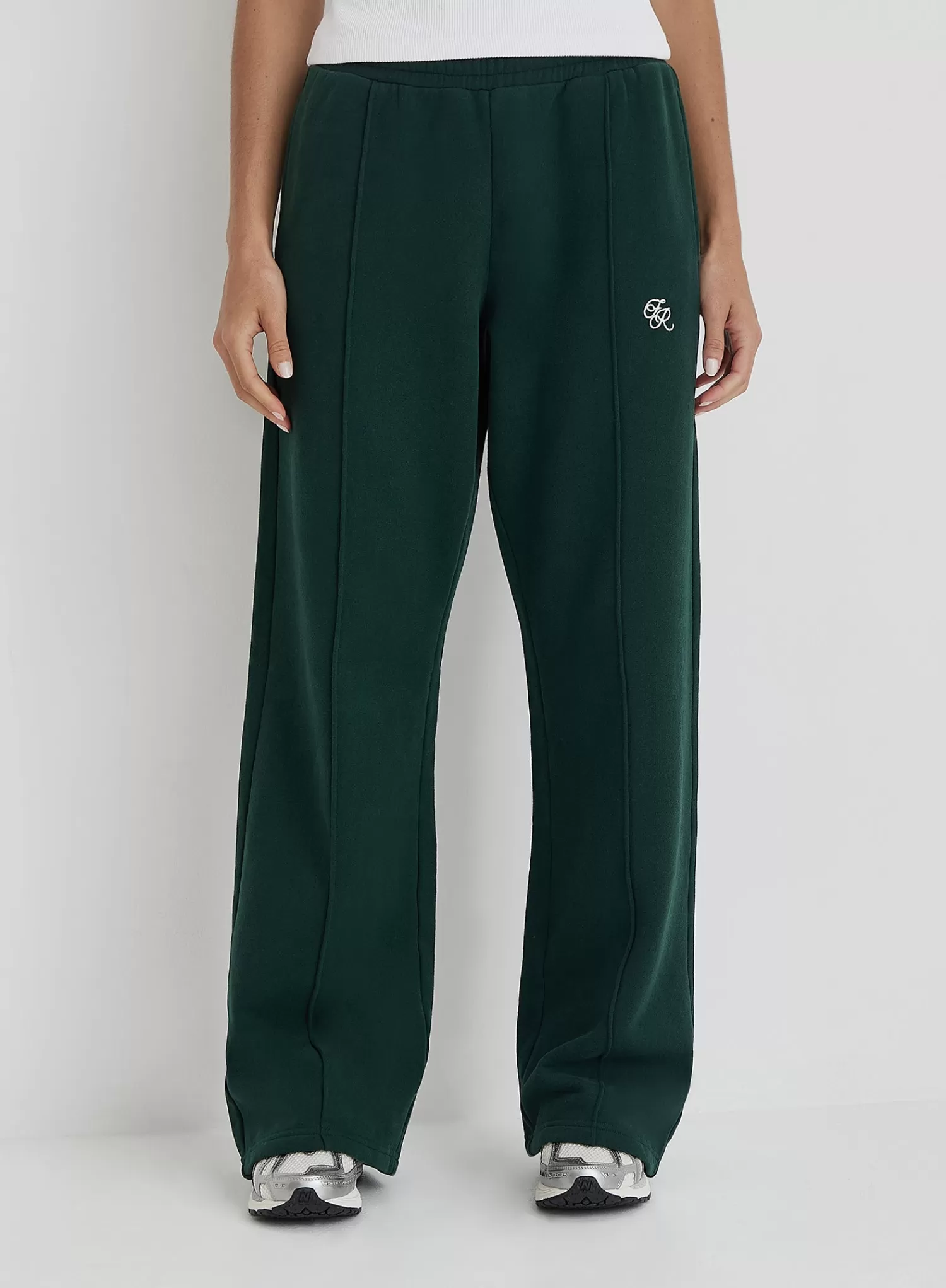 Green Fourth Branded Wide Leg Jogger- Forrest-4th & Reckless Best Sale