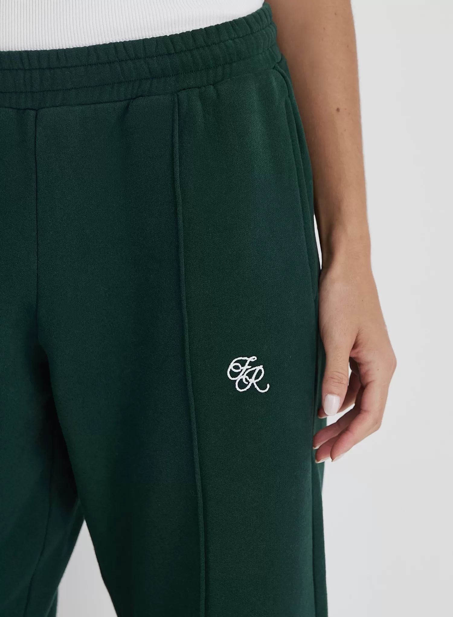Green Fourth Branded Wide Leg Jogger- Forrest-4th & Reckless Best Sale