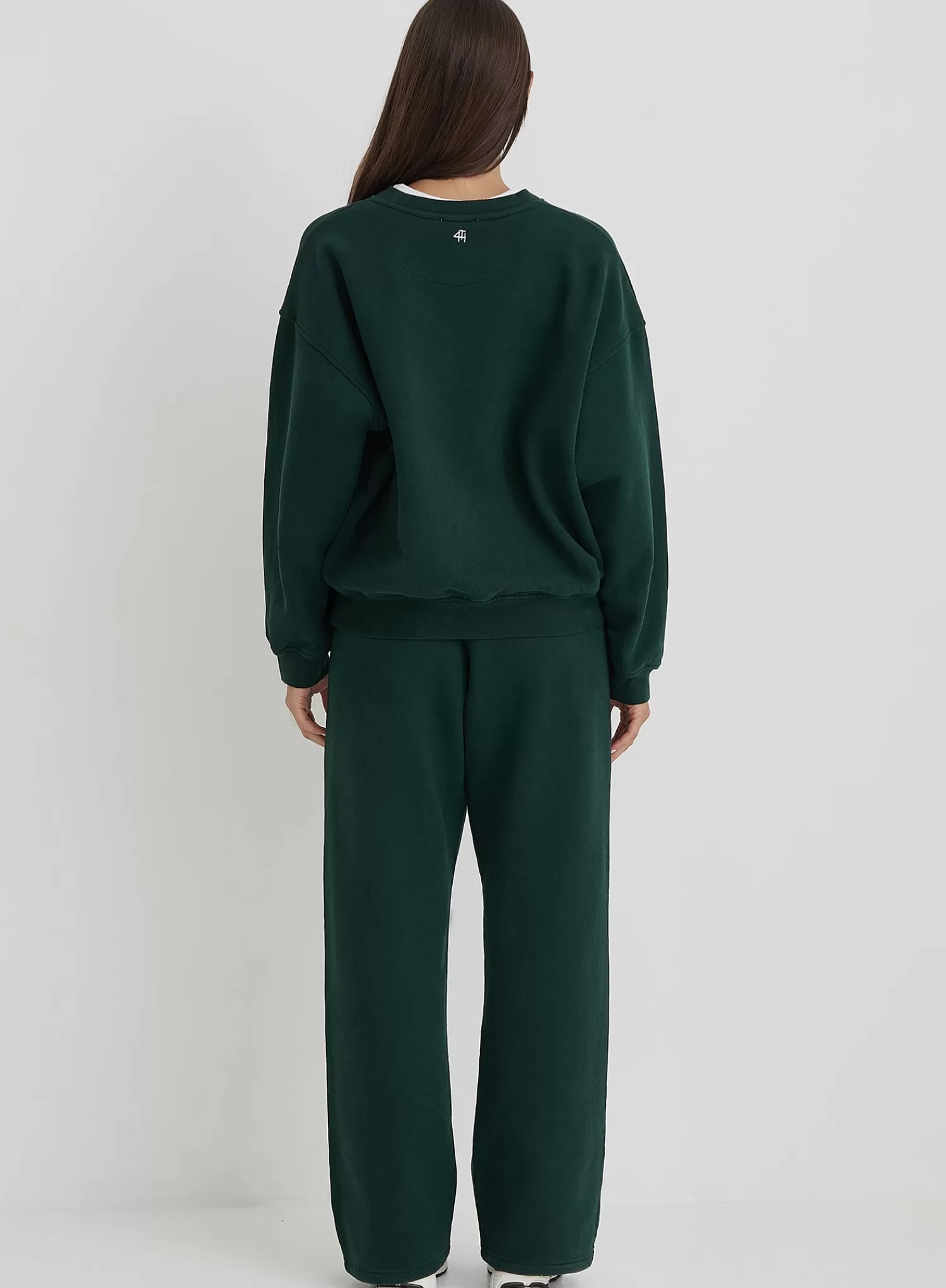 Green Fourth Varsity Relaxed Oversized Sweatshirt- Forrest-4th & Reckless Online