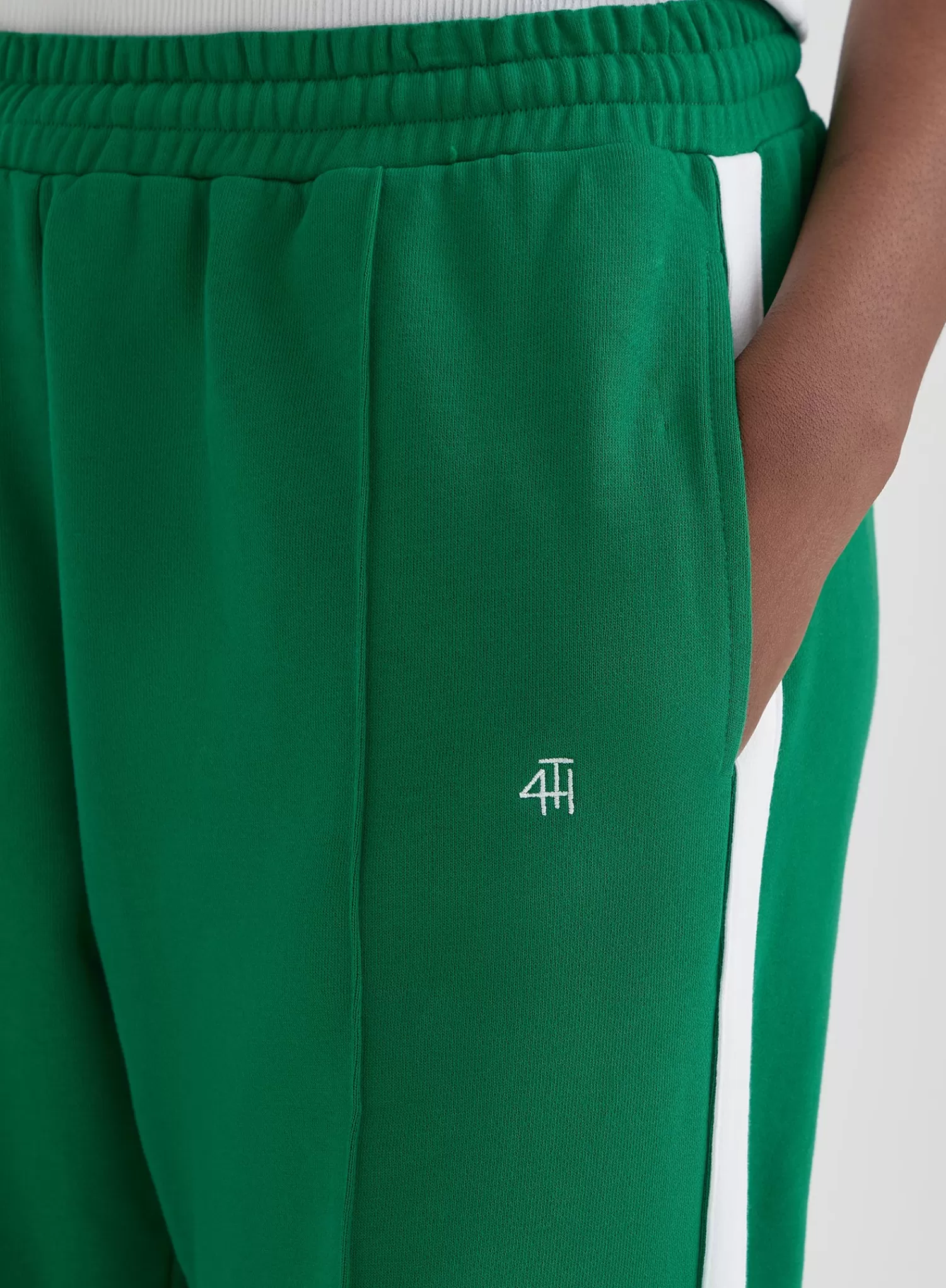 Green 4th Wide Leg Branded Jogger - Fergie-4th & Reckless Best Sale