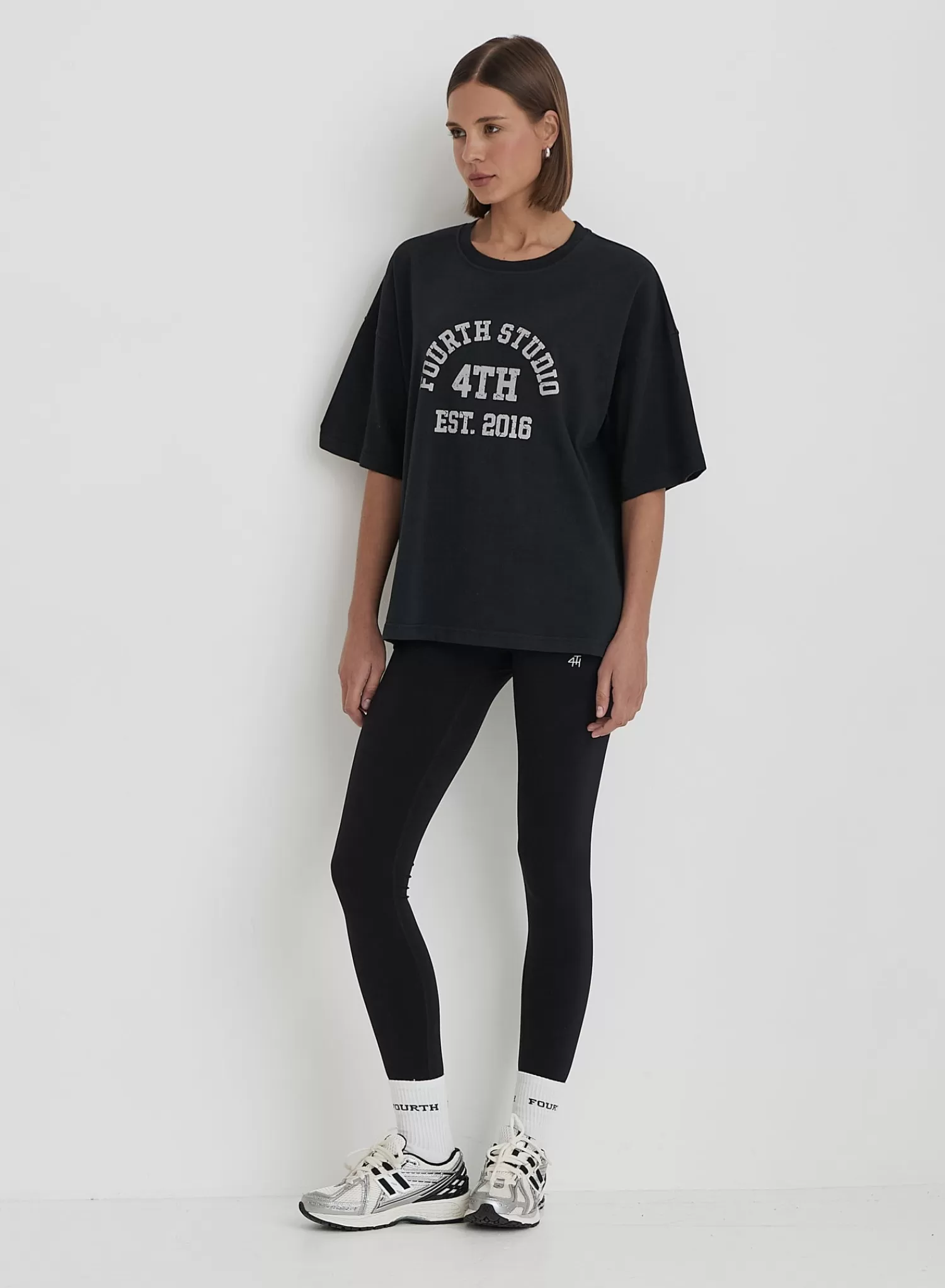 Grey Acid Wash Oversized Distressed Slogan T-Shirt- Finn-4th & Reckless Fashion