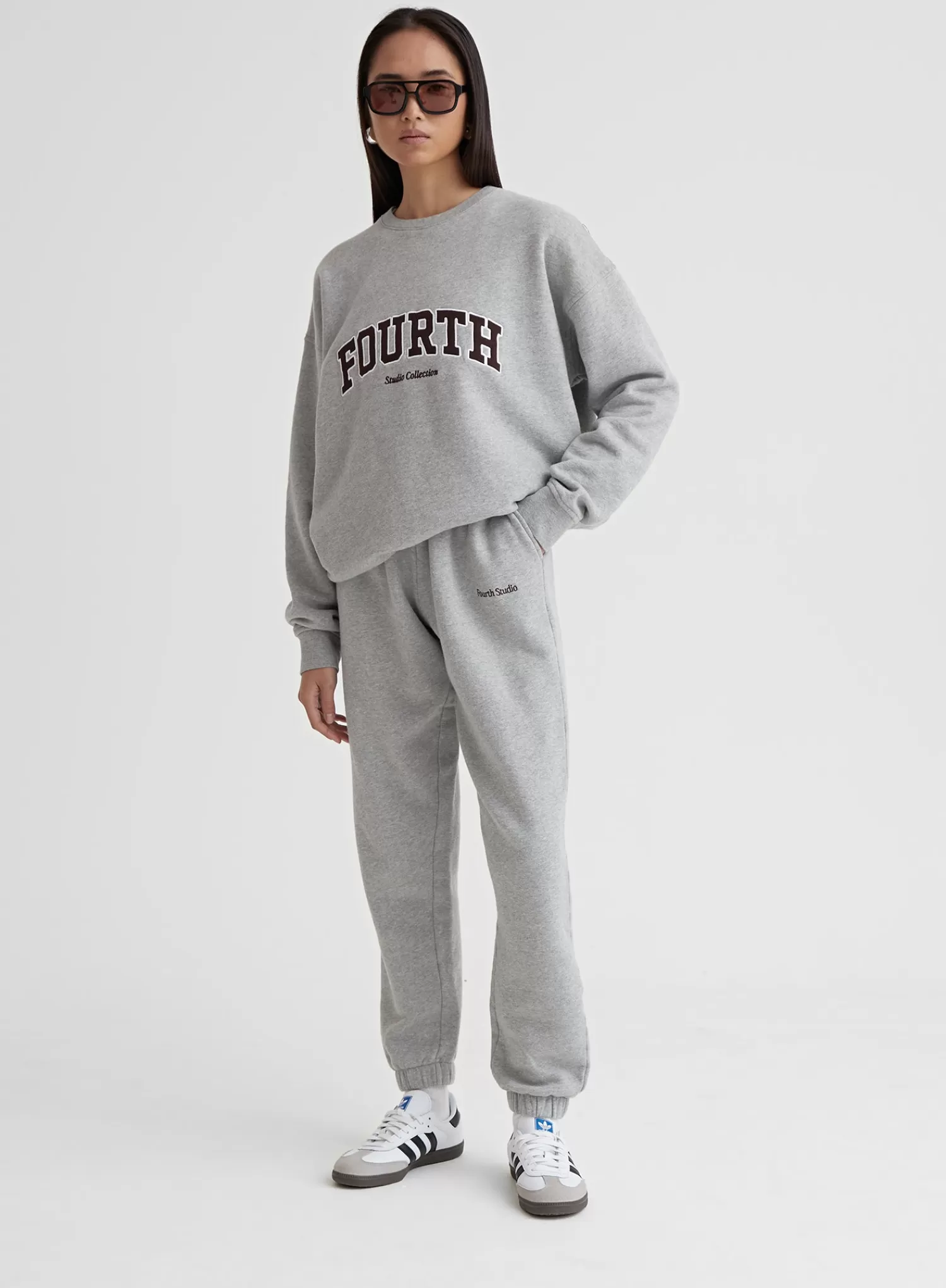 Grey Marl Fourth Studio Branded Jogger – Dianna-4th & Reckless Flash Sale
