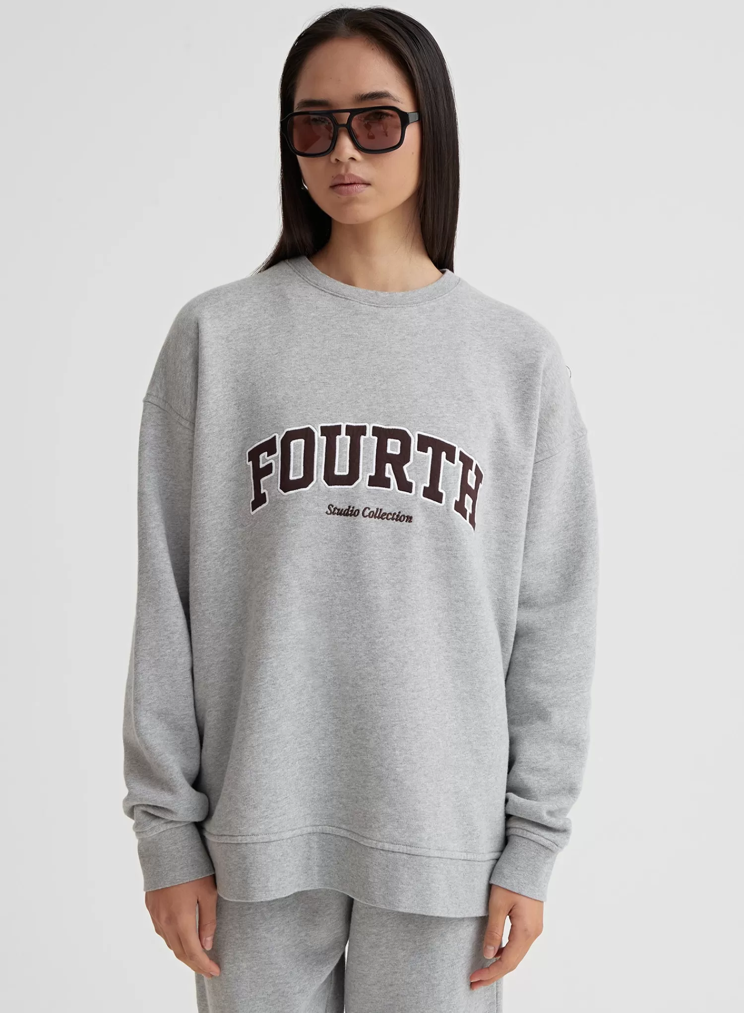 Grey Marl Fourth Studio Oversized Sweatshirt – Dianna-4th & Reckless Cheap