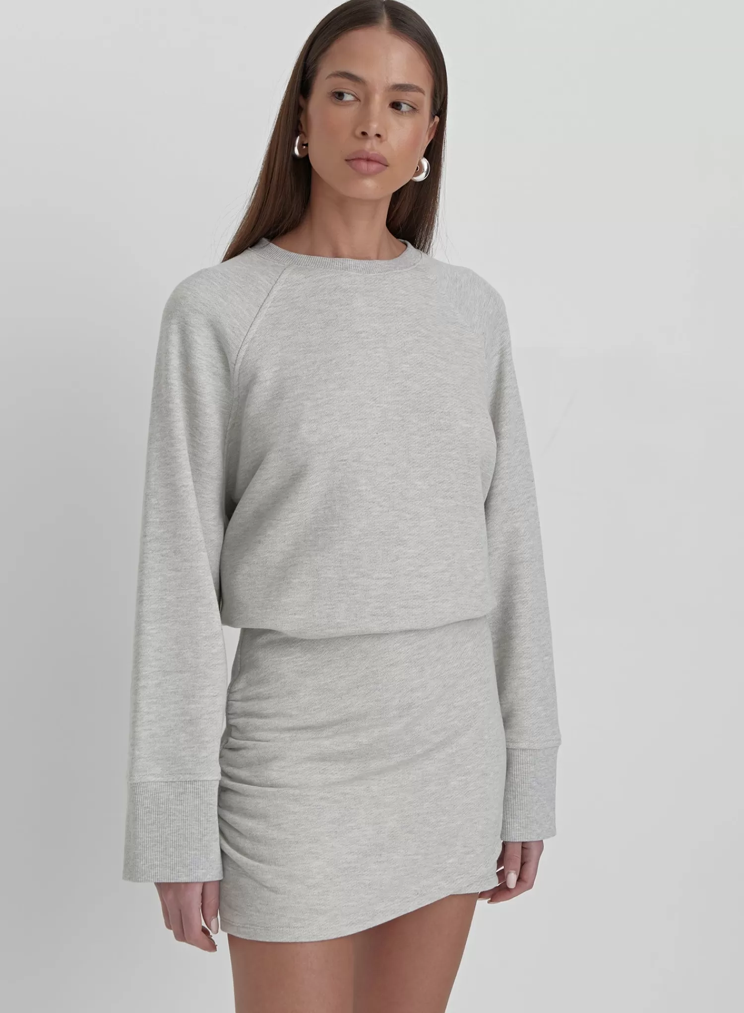 Grey Marl Oversized Sweatshirt - Catherine-4th & Reckless Fashion