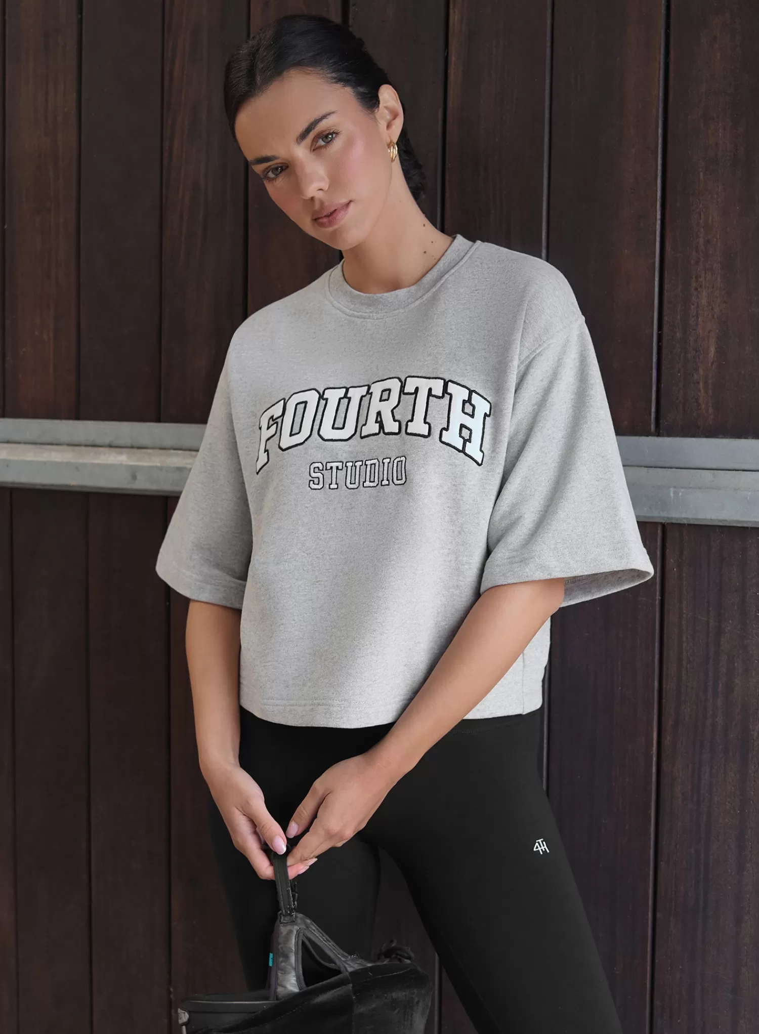 Grey Oversized Fourth Studio Sweat Top- Xenia-4th & Reckless Outlet
