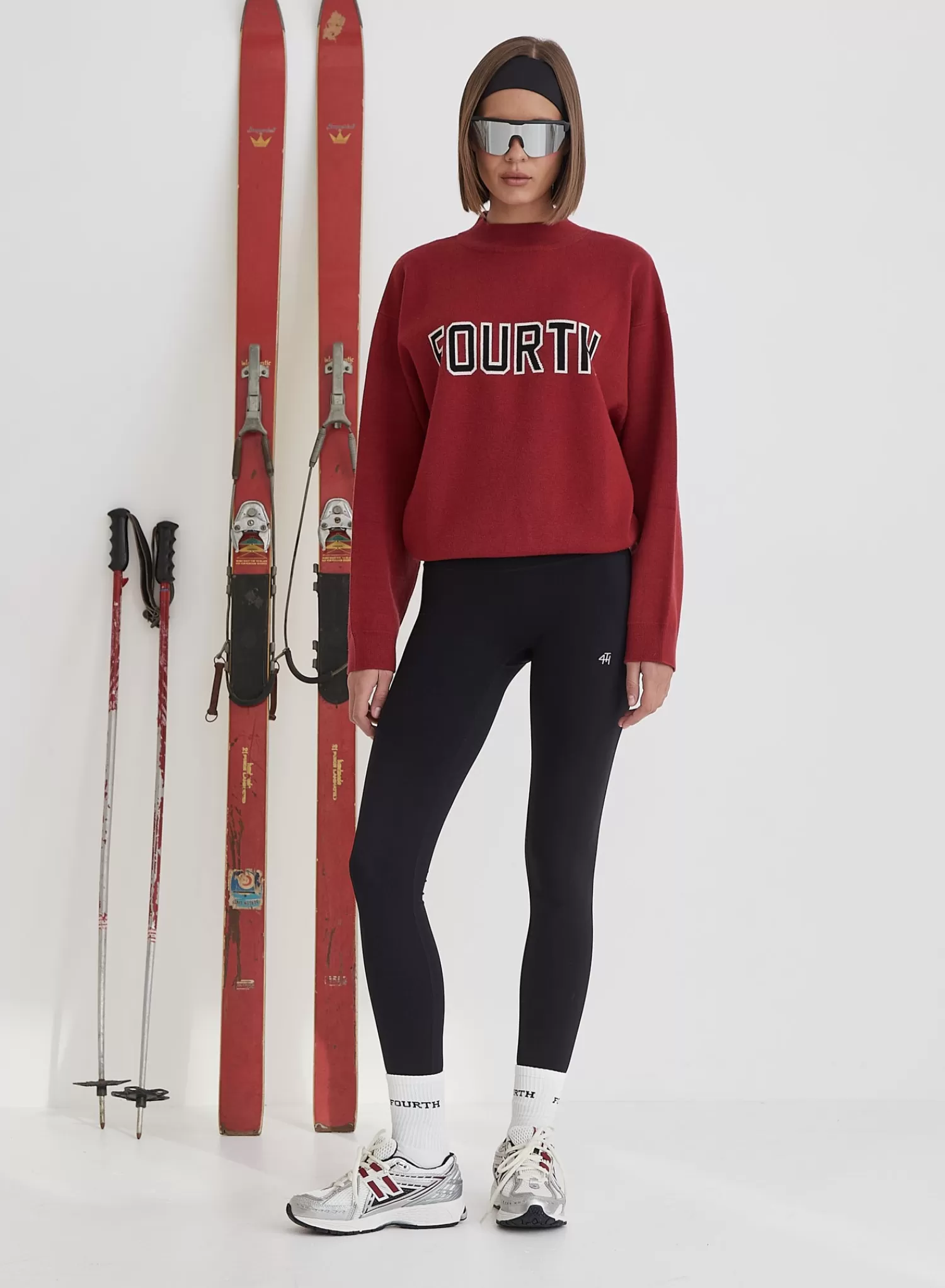 Red Fourth Branded Knitted Oversized Jumper- Lidia-4th & Reckless Flash Sale