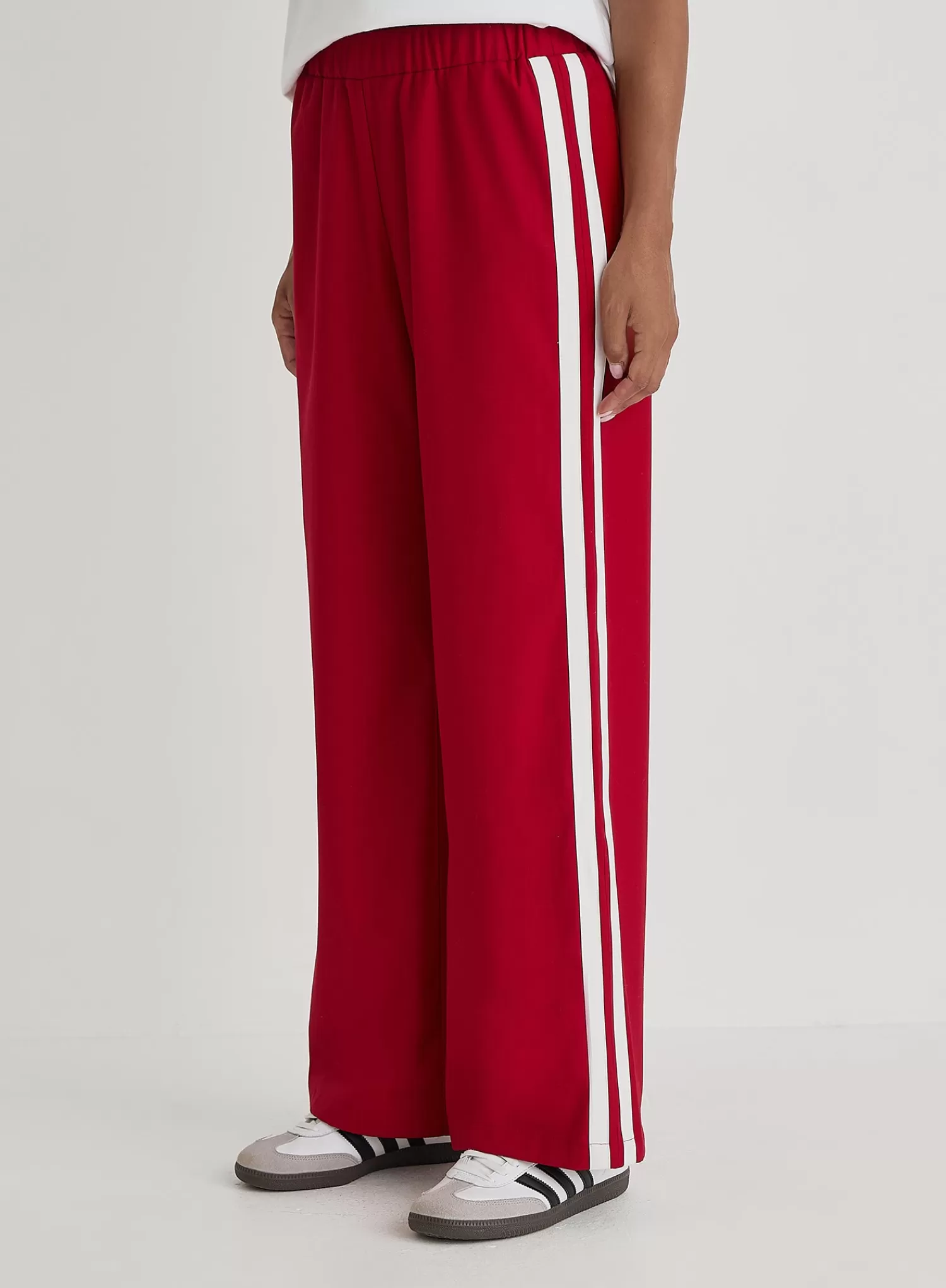 Red Side Stripe Wide Leg Trouser- Tammy-4th & Reckless Online