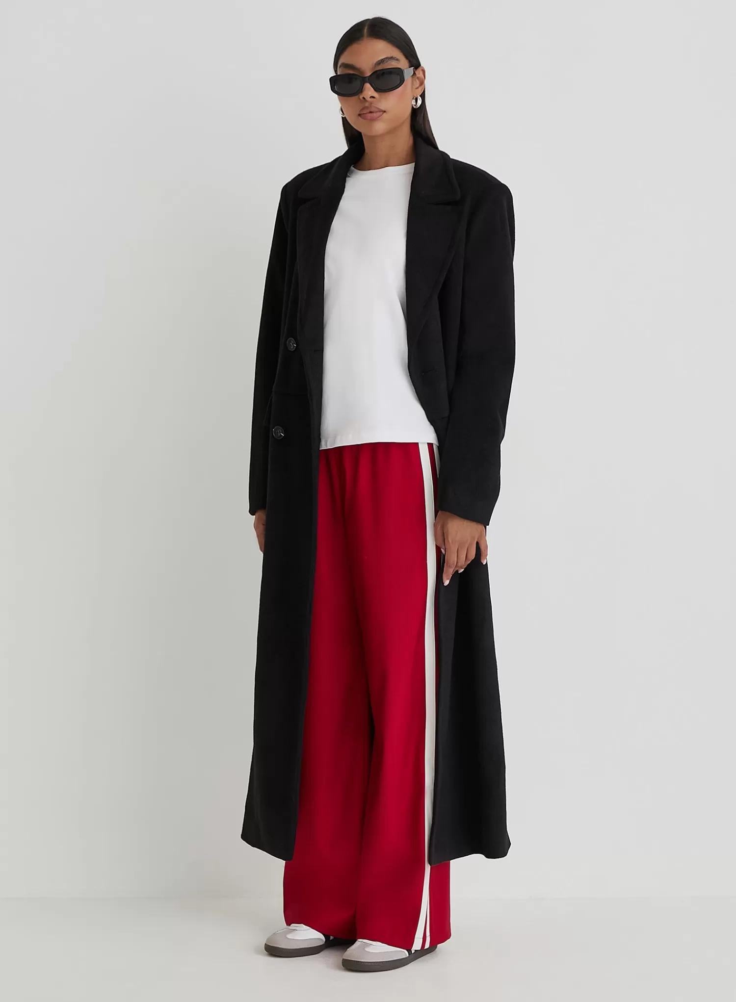 Red Side Stripe Wide Leg Trouser- Tammy-4th & Reckless Online