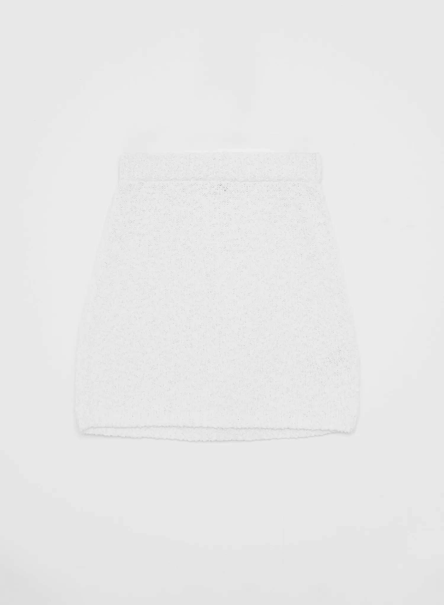 White Cotton Knit Mini Skirt - Eden-4th & Reckless Store