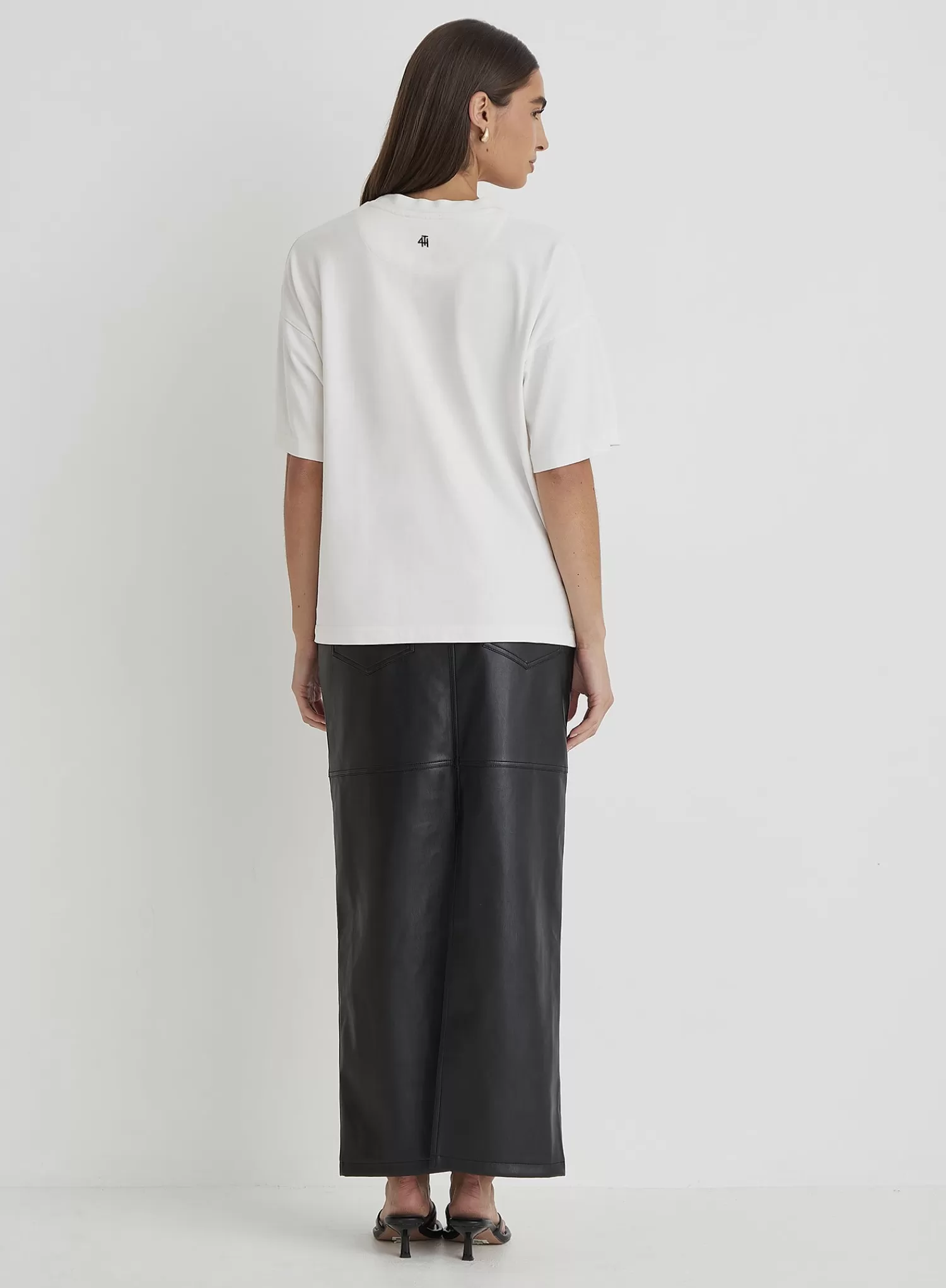 White Fourth Branded Oversized T-Shirt- Hannah-4th & Reckless Best