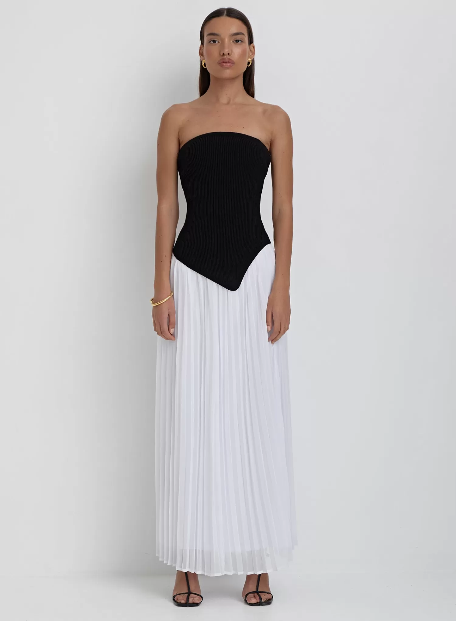 White Pleated Maxi Skirt- Hilda-4th & Reckless Cheap